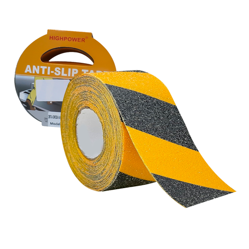 [HR-M4109] CINTA ADHESIVA ANTIDESLIZANTE NEGRO Y AMARILLO HIGHPOWER