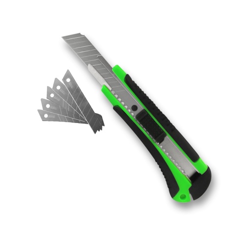 [HR-M5184] HERRA-VEN EXACTO PLASTICO CON HOJILLA 18MM