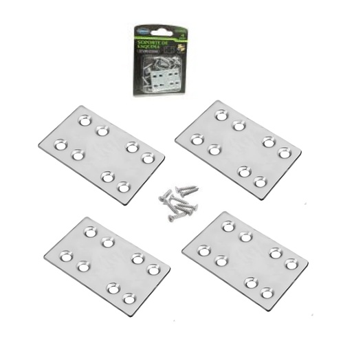 [HR-M5421] HERRA-VEN SOPORTE DE ESQUINA (37X30X2.0mm) (4PZAS)