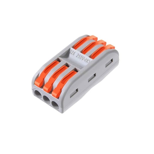 [LD-1034] CONECTOR P/ CABLES 2 EMPALME EN LINEA 3 PINES