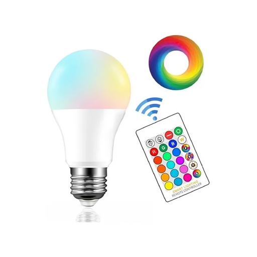 [LD-1103] BOMBILLO MULTICOLOR CON CONTROL (12W)