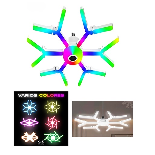[LD-1173] LAMPARA LED PLEGABLE FORMA DE COPO DE NIEVE