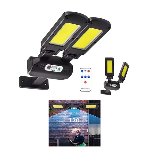 [LD-1282] LAMPARA DOBLE LED C/ PANEL SOLAR C/ CONTROL REMOTO