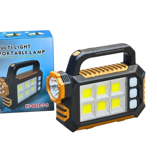 [LD-1286] LINTERNA LED COB DE CAMPING C/PANEL SOLAR