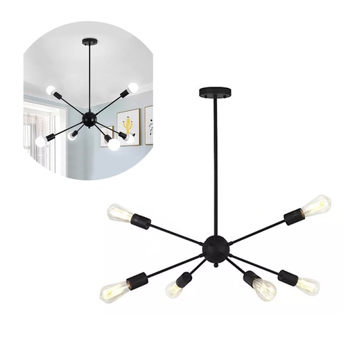 [LD-1458] LAMPARA LED ARAÑA 6 CABEZAS
