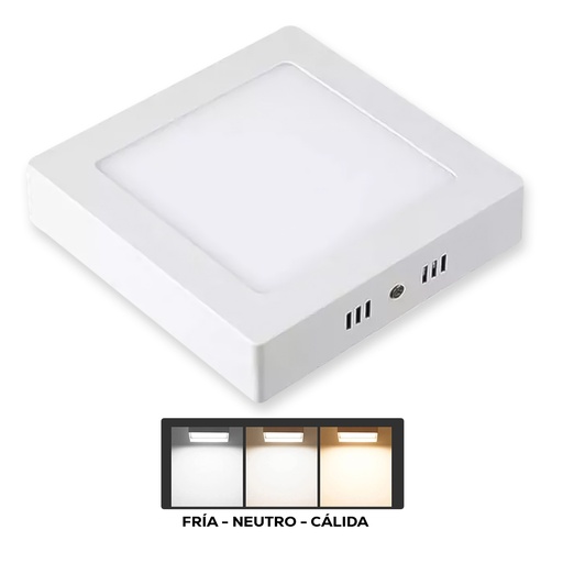 [LD-1507] LAMPARA LED SUPERFICIAL (48W) CUADRADA 3 COLORES