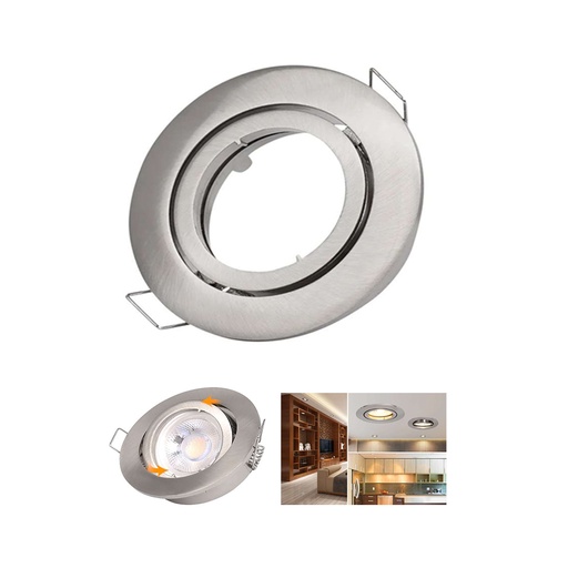 [LD-1561] LAMPARA OJO DE BUEY REDONDO PLATEADO