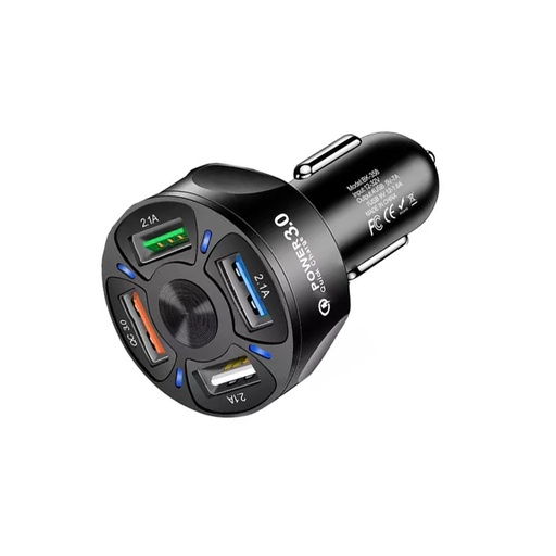 [LD-1752] CARGADOR PARA CARRO CON 4 PUERTOS USB