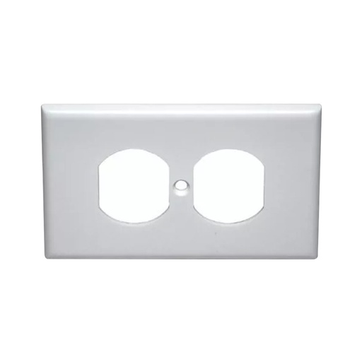 [LD-595-B] TAPA PARA TOMA CORRIENTE TOMA DOBLE 4X2 BLANCO UNID