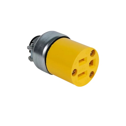 [LD-665] TOMA CORRIENTE HEMBRA AEREA 2P TRIPLE EUROAMERICANO BRONC PLAST