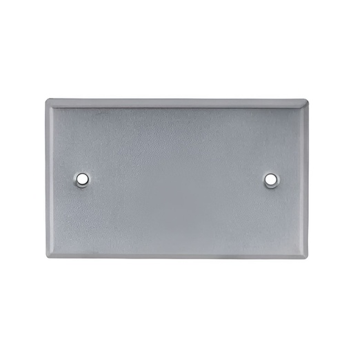 [LD-782] TAPA CIEGA METALICA RECTANGULAR 4X2