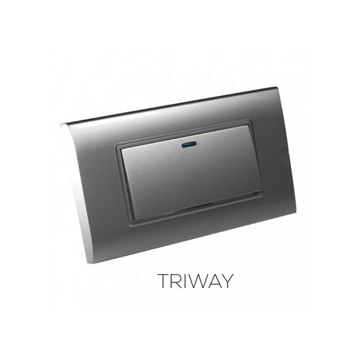 [LD-888] APAGADOR TRIPLE TRIWAY GRIS PLOMO