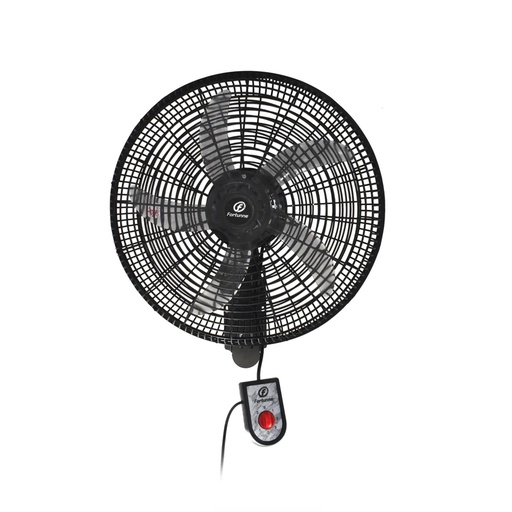 [N39] VENTILADOR 18" DE PARED C/ 5 ASPA PLASTICO NEGRO