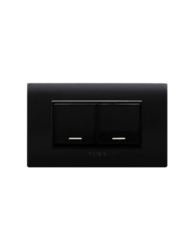 [NG-118K-02] PICKENS APAGADOR SENCILLO 02 MODULOS NEGRO