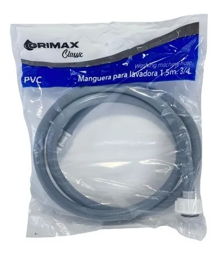 [PH-150241] GRIMAX MANGUERA PARA LAVADORA FLEXIBLE PVC 3/4" X 3/4" 150CM