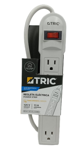 [T-1305] TRIC REGLETA 5 TOMAS 60CM 125V 13A