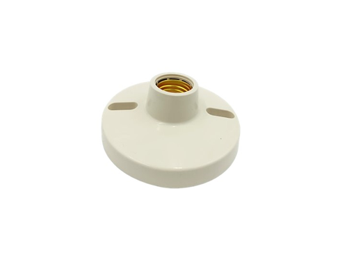 [T-SA9007] TRIC PORTA LAMPARA DE BAQUELITA 4 1/2" BLANCA