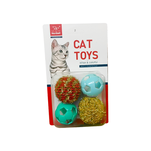 [YN2589] CAT TOYS PELOTA PARA GATOS 4 PACK