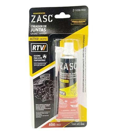 [Z-1036-R50] ZACS SILICON ROJO ALTA TEMPERATURA 50ML