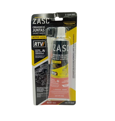 [Z-1036-R85] ZASC SILICON ROJO ALTA TEMPERATURA 85ML