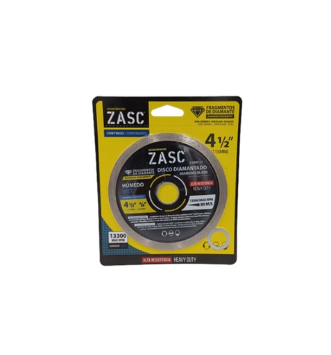 [Z-DBW115] ZASC DISCO DE CORTE DIAMANTADO 41/2" LISO