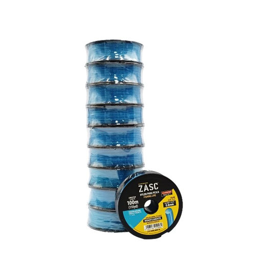 [Z-FL100X0.6MM-BL] ZACS NYLON D/PESCAR AZUL 0.6MM/100 MTS/35 IB.
