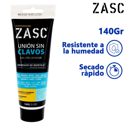 [Z-NFA140GR] ZASC SIN CLAVOS ADHESIVO DE MONTAJE 140GR