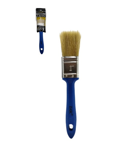 [Z-PPB1NB-WT] ZASC BROCHA MANGO DE PLASTICO 1" NEGRO CERDA RUBIA