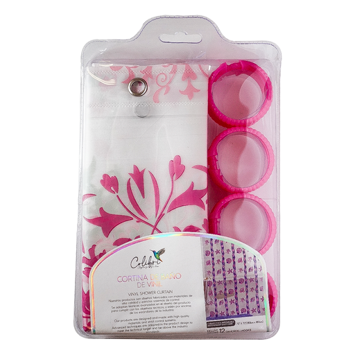 [CLC-28] COLIBRI CORTINA D/BAÑO CON GANCHO (VINIL 183CM X 183CM)