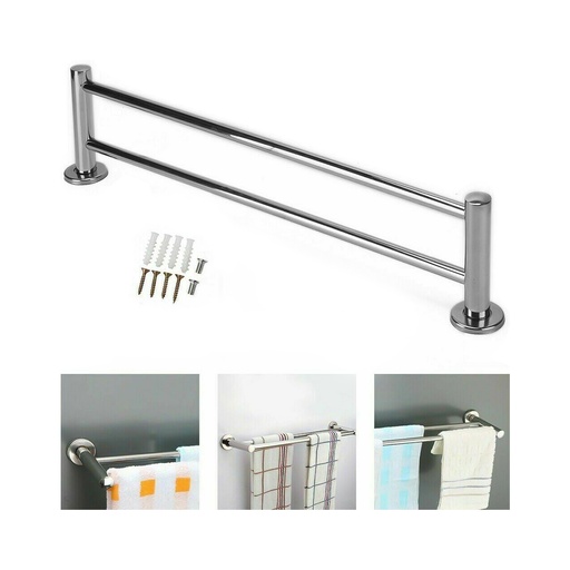 [GB-536] TOALLERO DE BARRA DOBLE P/BAÑO