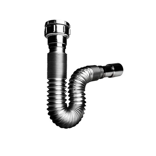 [GB-402] SALUD VEN SIFON UNIVERSAL EXTENSIBLE CROMADO P/LAVAMANOS Y FREGADERO PLASTICO 1" 1/2"  1/4"