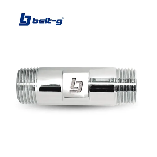 [GRI-1011] BELT-G CONEXION PULIDA Y CROMADA  NIIPLE 1/2" X 70MM