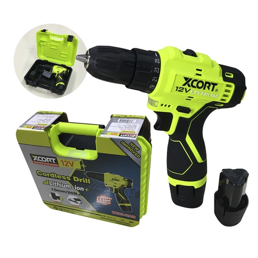 [HR-E3002] XCORT TALADRO INALAMBRICO DE 12V/1150RPM