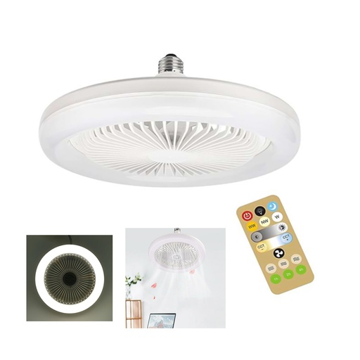 [LD-1300] LAMPARA LED DE VENTILADOR C/CONTROL REMOTO (30W)