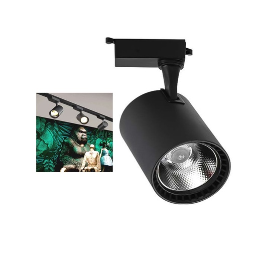 [LD-1373] LÁMPARA LED NEGRA DE CARRIL (40W)