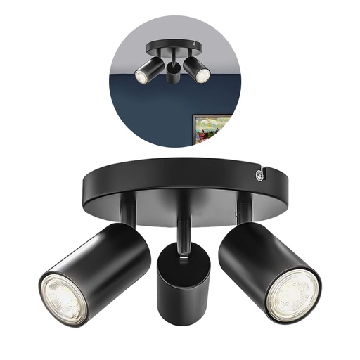 [LD-1367] TRIPLE LAMPARA DE TECHO REDONDA