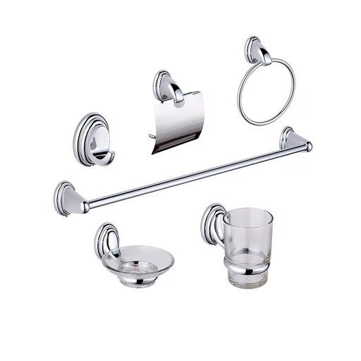 [GB-951] JUEGO DE ACCESORIOS PARA BAÑO 6 PZA LABRADO