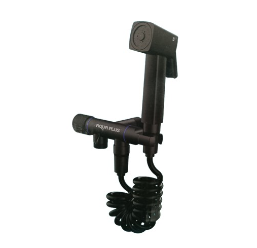[AQP-22969] AQUA PLUS DUCHA TELEFONO ABS NEGRO C/LLAVE METALICA 2 SALIDAS