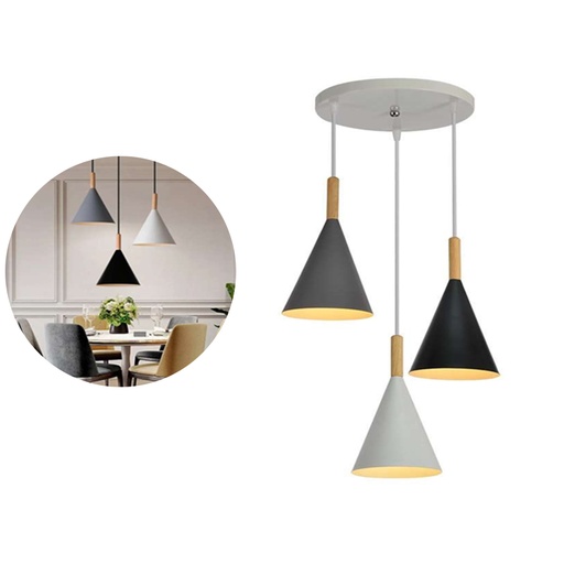 [LD-1831] LAMPARA COLGANTE DE TRIPLE CONO
