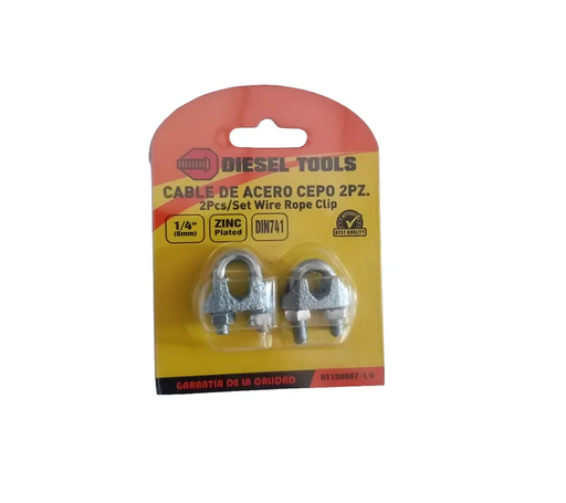 [DT130057-1/4] DIESEL TOOLS PERRO GALVANIZADO P/ GUAYA 1/4 (6MM)