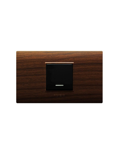 [118K-01-NONG] PICKENS APAGADOR SENCILLO 01 MODULO COLOR NOGAL C/ NEGRO