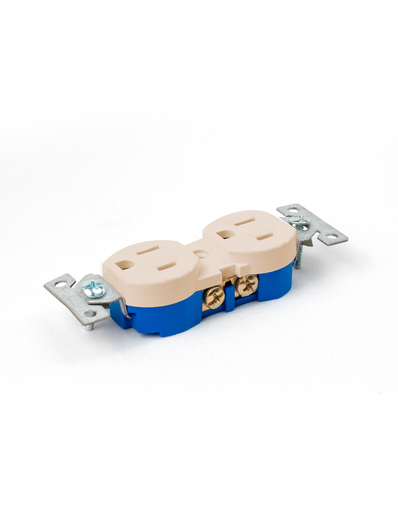 [SBG-U03-1] PICKENS TOMA CORRIENTE DOBLE 02 POLOS C/ CONEXION A TIERRA ABS