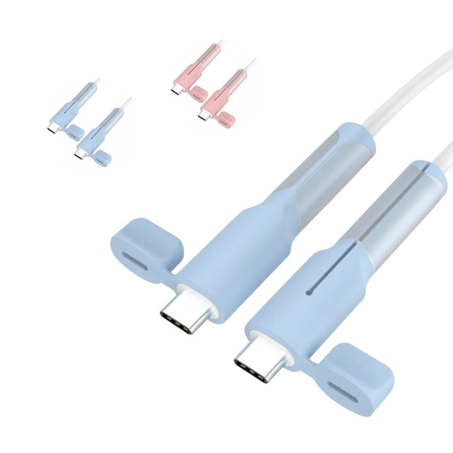 [MC241010-3] PROTECTOR DE GOMA P/CABLE CARGADOR 2 PZA