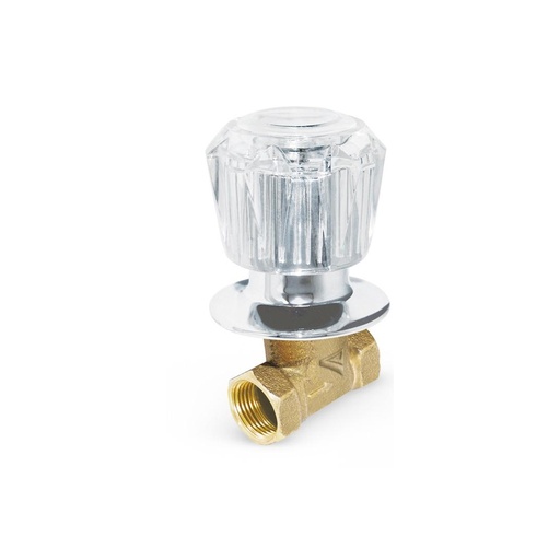 [GB-336] LLAVE DUCHA INDIVIDUAL 1/2" TRANSPARENTE