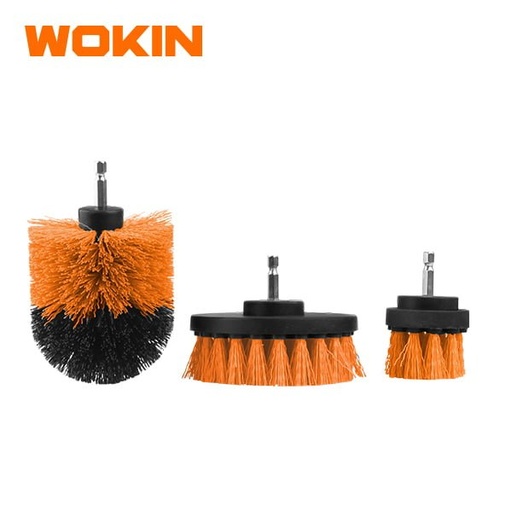 [772803] WOKIN CEPILLOS P/ TALADRO 1/2" 2" 4" CERDAS PLASTICAS USO GENERAL SET 3