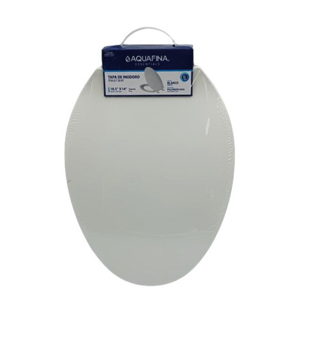 [A-TS18.5X14-WT] AQUAFINA TAPA DE ASIENTO P/ INODORO WHITE 18.5" X 14" (ALARGADO)