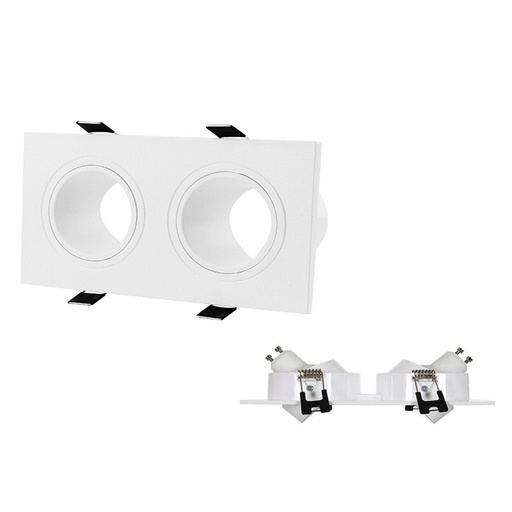 [LD-1557] LAMPARA OJO DE BUEY REDONDO DOBLE BLANCO