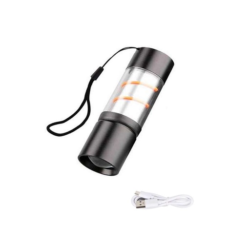 [LD-1759-M] MINI LINTERNA LED RECARGABLE (3W+1W) LUZ MAGENTA