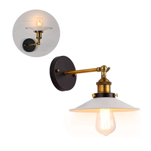[LD-1835] LAMPARA APLIQUE DE PARED ESTILO ANTIGUO BLANCA.