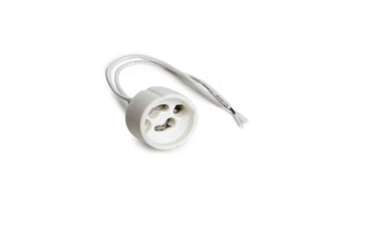 [LD-625-B] SOCATE P/ BOMBILLO LED TIPO GU-10 CERAMICA Y ALUMINIO
